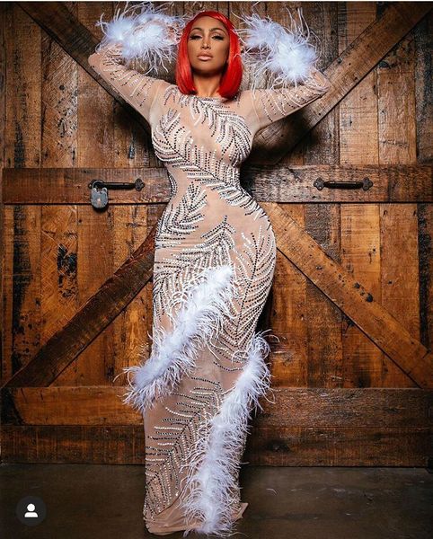 elastic long sleeve beads feathers dress dj party singer costumes mo3d, White
elastic long sleeve beads feathers dress dj party singer costumes mo3d, White