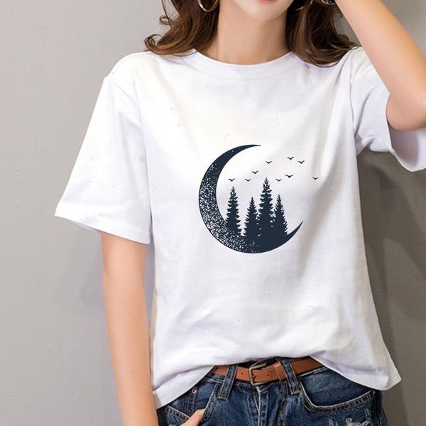 new arrive shirt women moon forest print tshirt save earth shirts streetwear slogan tees cotton girl drop ship, White
new arrive shirt women moon forest print tshirt save earth shirts streetwear slogan tees cotton girl drop ship, White