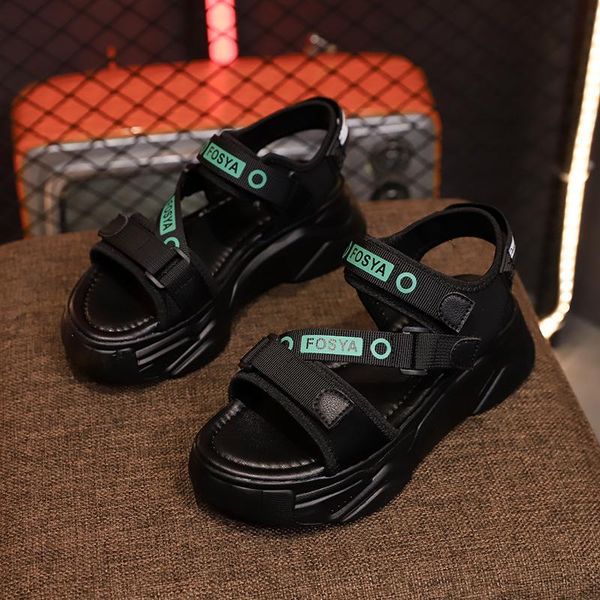 2021 new summer women thick sole sandals net red platform casual increase dad shoes wild retro non slip roman beach shoes, Black
2021 new summer women thick sole sandals net red platform casual increase dad shoes wild retro non slip roman beach shoes, Black