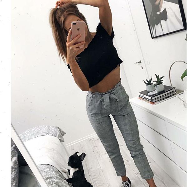 fashion plaid cropped casual womens capris thin skinny harem slim straight 9, Black;white
fashion plaid cropped casual womens capris thin skinny harem slim straight 9, Black;white