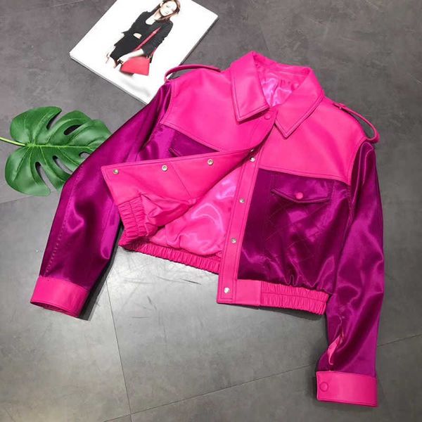 women's shorts shorts autumn winter women designer real sheepskin patchwork jackets single breasted fashion slim genuine leather coats, White;black
women's shorts shorts autumn winter women designer real sheepskin patchwork jackets single breasted fashion slim genuine leather coats, White;black