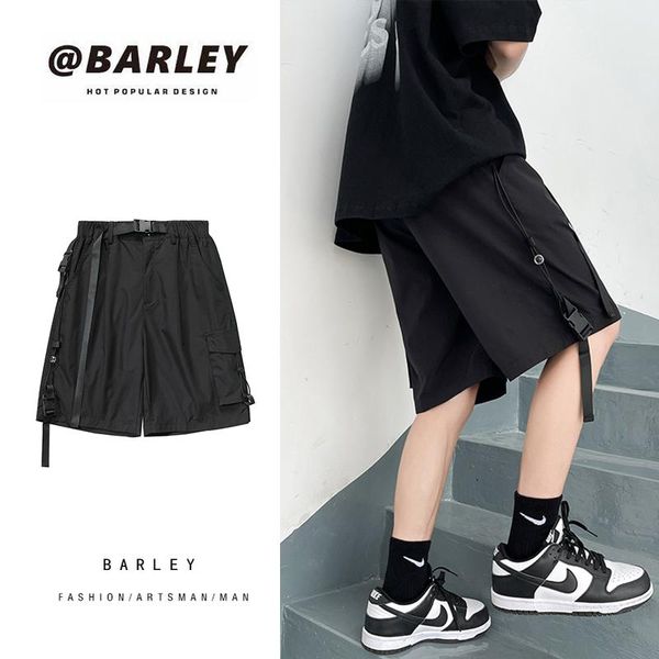 men's shorts summer belt fashion gray green black casual men streetwear loose hip-hop pocket cargo mens s-2xl, White;black
men's shorts summer belt fashion gray green black casual men streetwear loose hip-hop pocket cargo mens s-2xl, White;black