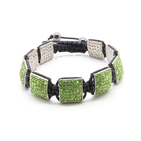 1pcs elegant square green diamond bracelet beads braided tassel charm ladies bracelets jewelry gift, Golden;silver
1pcs elegant square green diamond bracelet beads braided tassel charm ladies bracelets jewelry gift, Golden;silver