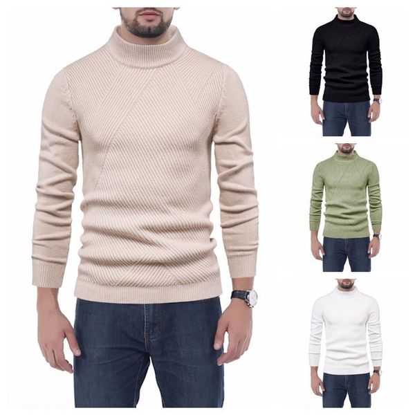 men's hoodies & sweatshirts in autumn and winter 35% wool turtleneck sweater solid color twisted knit classic knitted, Black
men's hoodies & sweatshirts in autumn and winter 35% wool turtleneck sweater solid color twisted knit classic knitted, Black