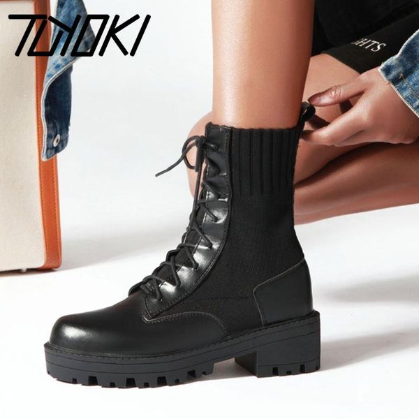 boots tuyoki women ankle platform square heel cross strap casual short round toe winter warm shoes woman size 34-43, Black
boots tuyoki women ankle platform square heel cross strap casual short round toe winter warm shoes woman size 34-43, Black
