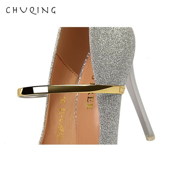 chuqing high heels shallow mouth pointed sequin cloth slim high-heeled word with a single shoe, Black
chuqing high heels shallow mouth pointed sequin cloth slim high-heeled word with a single shoe, Black