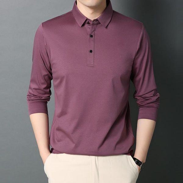 men's t-shirts long-sleeved t shirt men cotton lapel solid color shirts 2021 business tees jke680, White;black
men's t-shirts long-sleeved t shirt men cotton lapel solid color shirts 2021 business tees jke680, White;black