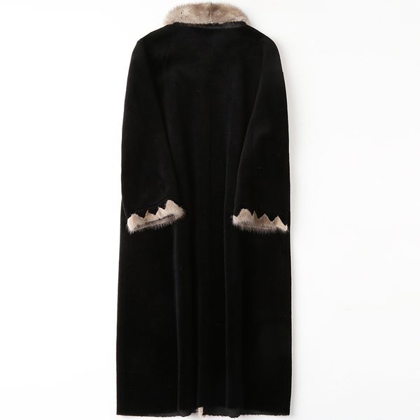2021 new winter real coat autumn women clothes sheep shearing wool jacket mink fur collar abrigo mujer hq10-zzh1021c eacm, Black
2021 new winter real coat autumn women clothes sheep shearing wool jacket mink fur collar abrigo mujer hq10-zzh1021c eacm, Black