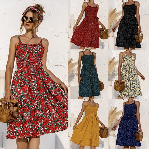 womens dresses spaghetti strap sleeveless high waist a line womens dress casual beach party dress for women summer floral, Black;gray
womens dresses spaghetti strap sleeveless high waist a line womens dress casual beach party dress for women summer floral, Black;gray