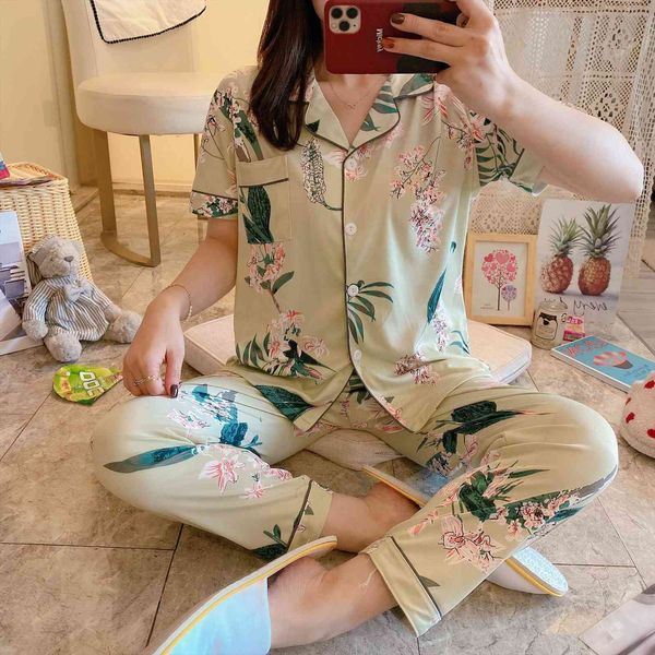 summer sets pajamas short womens sleepwears sleeved trousers cardigan cartoon suit ins, Black;red
summer sets pajamas short womens sleepwears sleeved trousers cardigan cartoon suit ins, Black;red