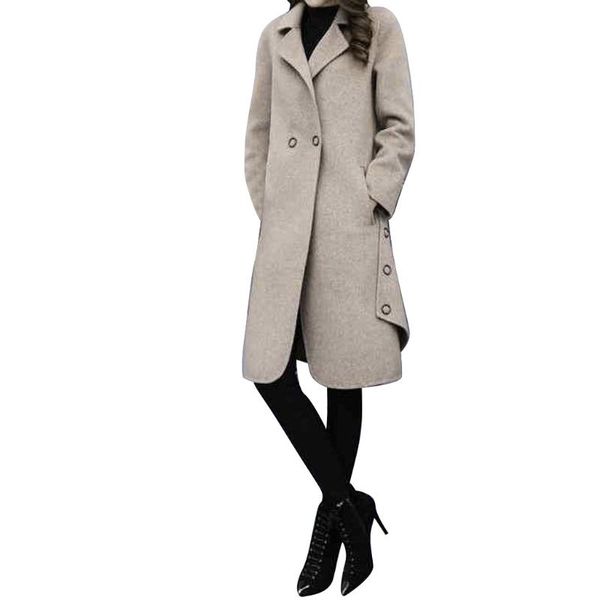 women's wool & blends irregular tide autumn and winter woolen coat female mid-long korean temperament women outerwear, Black
women's wool & blends irregular tide autumn and winter woolen coat female mid-long korean temperament women outerwear, Black