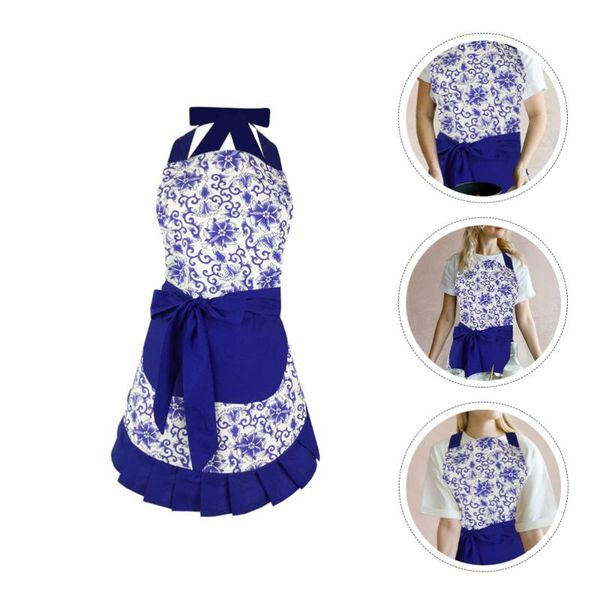 aprons 1pc sleeveless apron cotton blue and white porcelain pattern housework
aprons 1pc sleeveless apron cotton blue and white porcelain pattern housework