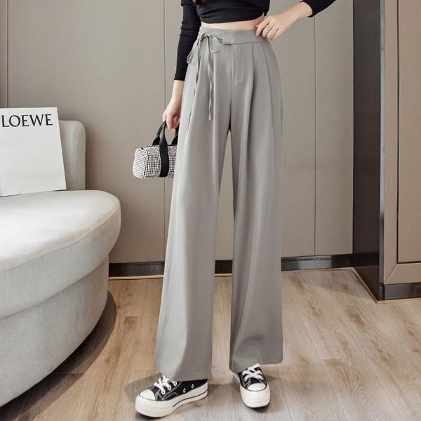 women's suits & blazers leisure straight canister fall 2021 female han edition of tall waist drape wide-legged pants loose wave narrow, White;black
women's suits & blazers leisure straight canister fall 2021 female han edition of tall waist drape wide-legged pants loose wave narrow, White;black