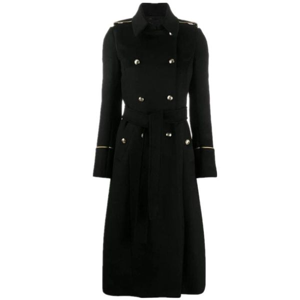 women's wool & blends women winter style coat elegant warm long double breasted fashion office overcoat, Black
women's wool & blends women winter style coat elegant warm long double breasted fashion office overcoat, Black