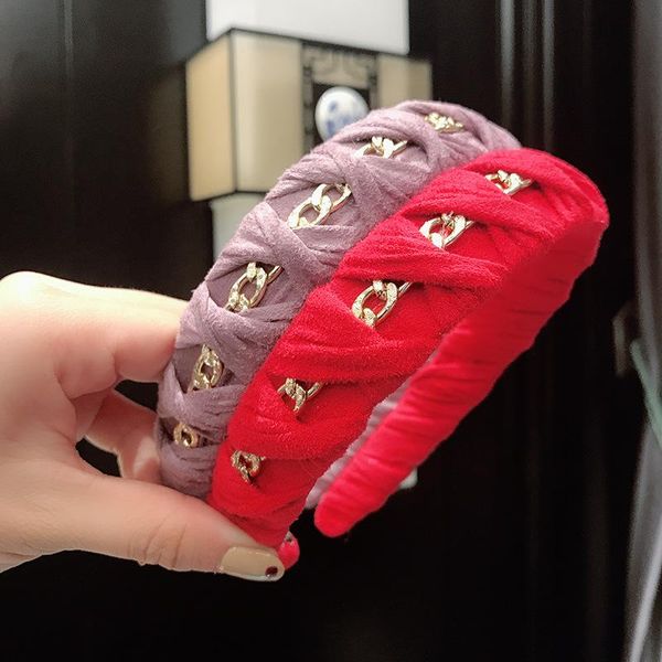 hair accessories fashion hairbands headband women soft cloth cross bands gold alloy chain headwear solid autumn accessorie
hair accessories fashion hairbands headband women soft cloth cross bands gold alloy chain headwear solid autumn accessorie