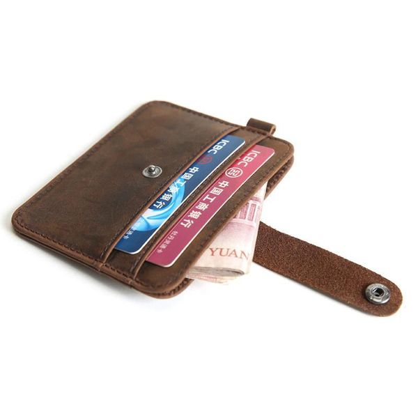 card holders genuine leather holder for men vintage business short id case slim mini wallet purse portable money bag, Brown;gray
card holders genuine leather holder for men vintage business short id case slim mini wallet purse portable money bag, Brown;gray