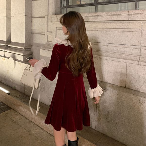 mini red black velvet dress female 2021 casual spring long ruff sleeve high waist bandage wrapping shredded mesh gowns street dj37, Black;gray
mini red black velvet dress female 2021 casual spring long ruff sleeve high waist bandage wrapping shredded mesh gowns street dj37, Black;gray
