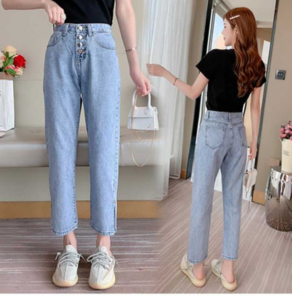 women's jeans high waist straight split for ladies plus size harem pants womens students loose denim trousers, Blue
women's jeans high waist straight split for ladies plus size harem pants womens students loose denim trousers, Blue