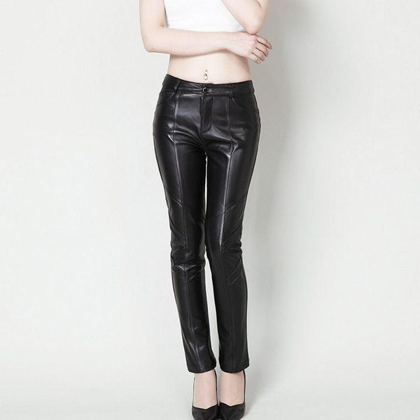 new arrival fashion womens long pants genuine leather winter sheepskin skinny plus size slim fit elastic waist trouser, Black;white
new arrival fashion womens long pants genuine leather winter sheepskin skinny plus size slim fit elastic waist trouser, Black;white