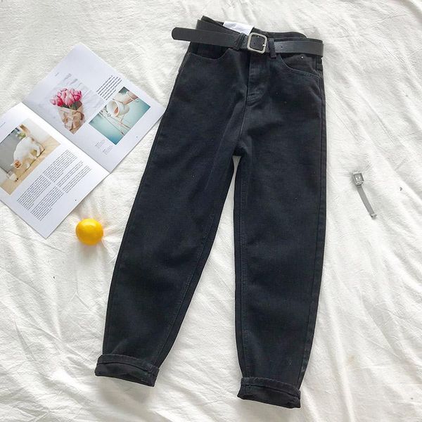 women's jeans 2021 vintage straight high waist women boyfriend denim with belt casual loose plus size trousers, Blue
women's jeans 2021 vintage straight high waist women boyfriend denim with belt casual loose plus size trousers, Blue