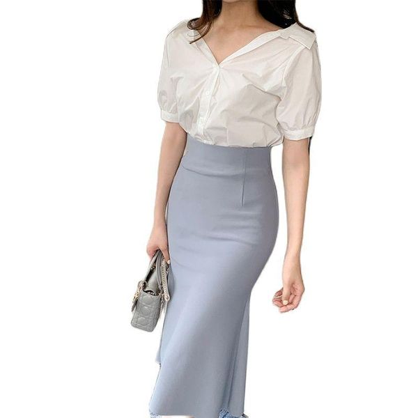 two piece dress 2021 female professional suit solid color + skirt elegant fashion korean spring and autumn trend ol outfit, White
two piece dress 2021 female professional suit solid color + skirt elegant fashion korean spring and autumn trend ol outfit, White