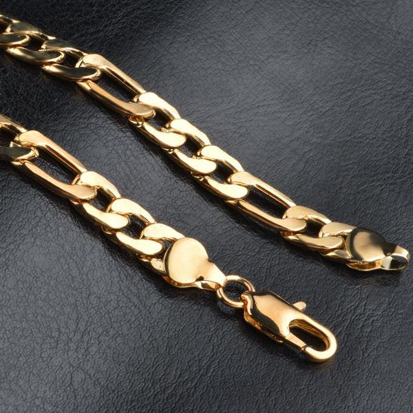 bracelet & necklace 18k real gold plated figaro chains necklace bracelet for men necklaces bracelets with 18k stamp men jewelry free, Silver
bracelet & necklace 18k real gold plated figaro chains necklace bracelet for men necklaces bracelets with 18k stamp men jewelry free, Silver