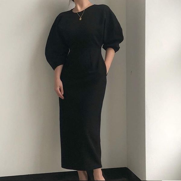 party dresses elegant ladies office dress fashion solid color women slim midi vestidos ol ft159, White;black
party dresses elegant ladies office dress fashion solid color women slim midi vestidos ol ft159, White;black