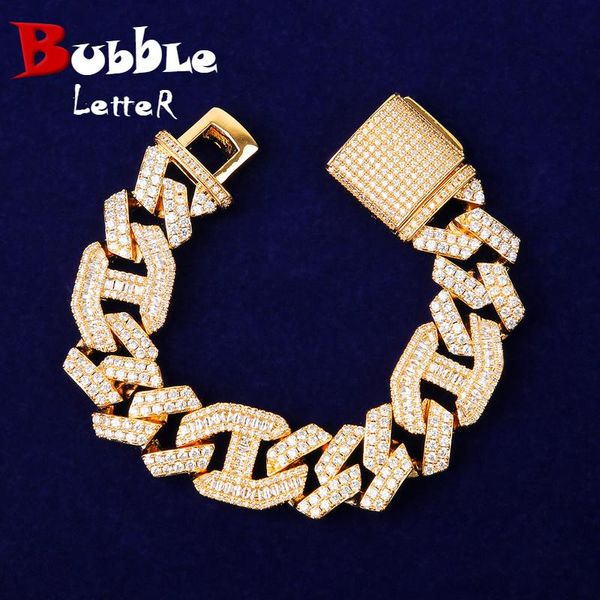 link, chain 18mm cuban baguette bracelet gold plated men hip hop jewelry, Black
link, chain 18mm cuban baguette bracelet gold plated men hip hop jewelry, Black