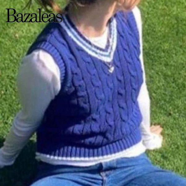 women's sweaters bazaleas vintage v neck pull femme drop sleeveless knitted pullover blue patchwork women tank sweater, White;black
women's sweaters bazaleas vintage v neck pull femme drop sleeveless knitted pullover blue patchwork women tank sweater, White;black