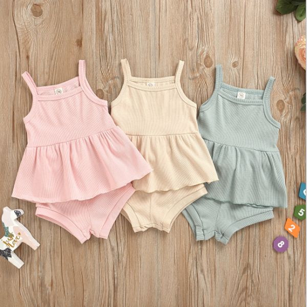 2021 new arrival summer infant girls clothing 2pcs kids shorts set tank+shorts bottom solid ribbed cotton baby suit ww0f, White
2021 new arrival summer infant girls clothing 2pcs kids shorts set tank+shorts bottom solid ribbed cotton baby suit ww0f, White