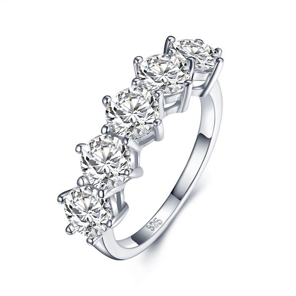 anziw classic 925 sterling silver five stone band ring wedding bridal engagement for women party lover rings jewelry gift, Slivery;golden
anziw classic 925 sterling silver five stone band ring wedding bridal engagement for women party lover rings jewelry gift, Slivery;golden