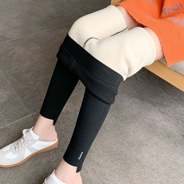 autumn and winter new bottoms women's high waist threaded plush thickened warm lamb cashmere bottomed cotton pants, Black
autumn and winter new bottoms women's high waist threaded plush thickened warm lamb cashmere bottomed cotton pants, Black