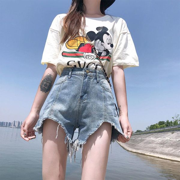 women's jeans summer scratched ripped denim white black high waist loose leg ladies fashion casual shorts grind hole, Blue
women's jeans summer scratched ripped denim white black high waist loose leg ladies fashion casual shorts grind hole, Blue