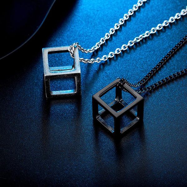 pendant necklaces japan and south korea fashion goods magic cube titanium steel man versatile square hollow necklac, Silver
pendant necklaces japan and south korea fashion goods magic cube titanium steel man versatile square hollow necklac, Silver