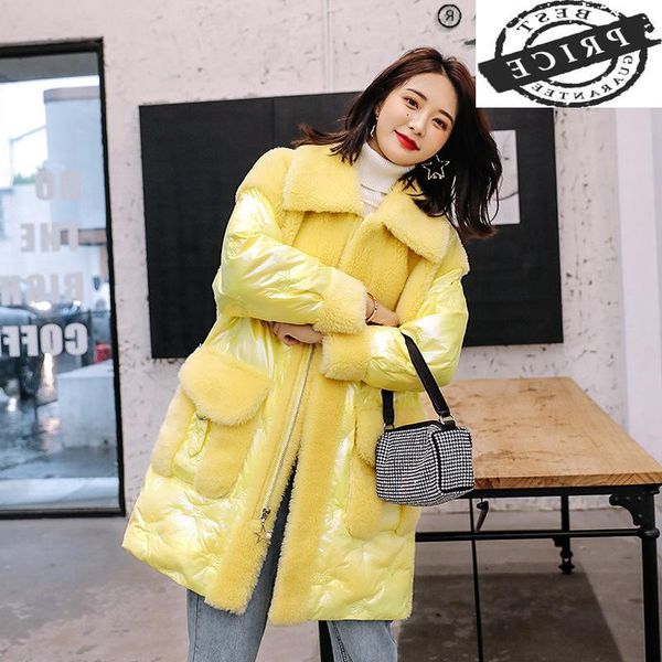 women's fur & faux real coat 100% wool female jacket autumn winter down jackets korean fashion clothes 2021 mujeres abrigos lw, Black
women's fur & faux real coat 100% wool female jacket autumn winter down jackets korean fashion clothes 2021 mujeres abrigos lw, Black