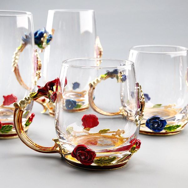 wine glasses colorful enamel cup water glass flower tea rose decor crystal coffee with handle for household set couple wedding gifts
wine glasses colorful enamel cup water glass flower tea rose decor crystal coffee with handle for household set couple wedding gifts