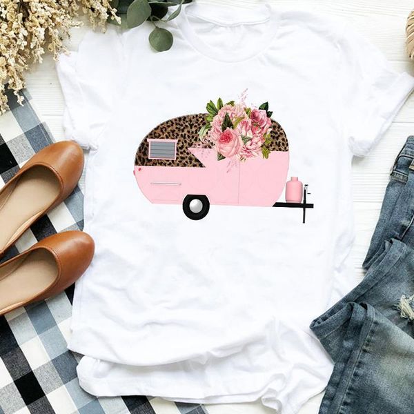 women lady leopard truck happy camper cute short sleeve print tshirt shirt clothes graphic female t tee womens t-shirt, White
women lady leopard truck happy camper cute short sleeve print tshirt shirt clothes graphic female t tee womens t-shirt, White
