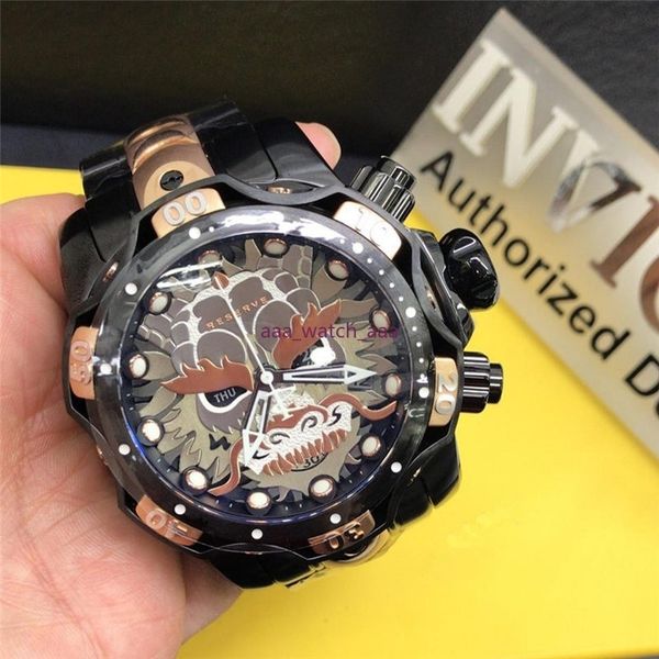 undefeated reserve domineering lion large 52mm dial diving waterproof quartz steel band men watch, Slivery;brown
undefeated reserve domineering lion large 52mm dial diving waterproof quartz steel band men watch, Slivery;brown