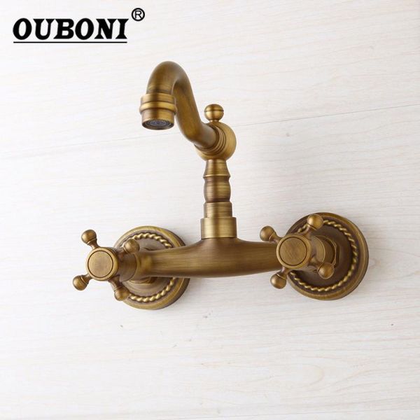 bathroom sink faucets ouboni antique brass solid 2 cross handles roman retro cold faucet wall mounted basin mixer tap
bathroom sink faucets ouboni antique brass solid 2 cross handles roman retro cold faucet wall mounted basin mixer tap