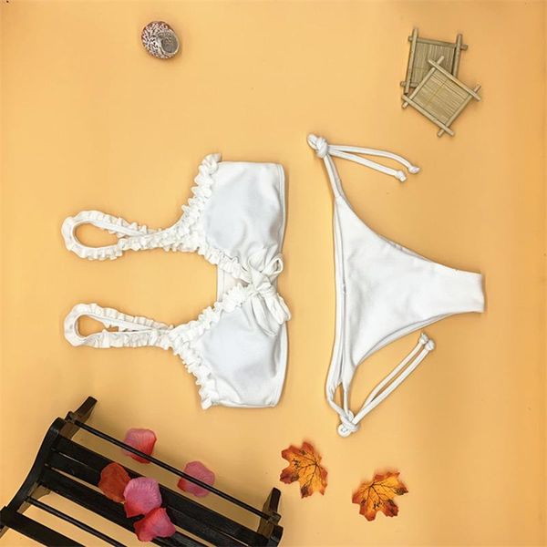 cute bikini two piece cover cup 100 fold lace up thong solid swimsuit women's high elastic swimsuit new style
cute bikini two piece cover cup 100 fold lace up thong solid swimsuit women's high elastic swimsuit new style
