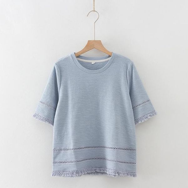 women's t-shirt hollow out tassel loose off round collar short sleeve t-shirt, 2021 small and pure fresh, White
women's t-shirt hollow out tassel loose off round collar short sleeve t-shirt, 2021 small and pure fresh, White