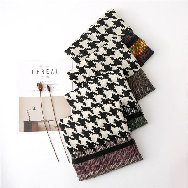 scarves houndstooth checked pattern cashmere feel classic soft luxurious winter scarf for men women, Blue;gray
scarves houndstooth checked pattern cashmere feel classic soft luxurious winter scarf for men women, Blue;gray