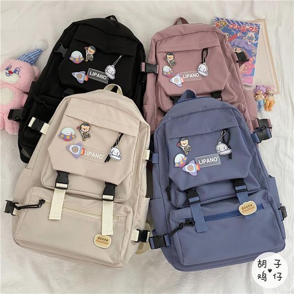 yj097 large capacity versatile backpack male high school students fashion trend couple backpack