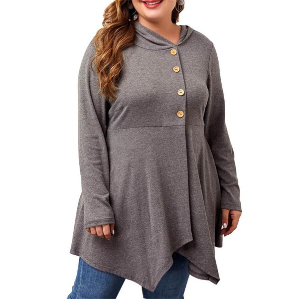 plus size t-shirt 2021 spring long sleeve women irregular hem casual loose knitted button pullovers hoodie solid ropa mujer blusa, Black
plus size t-shirt 2021 spring long sleeve women irregular hem casual loose knitted button pullovers hoodie solid ropa mujer blusa, Black