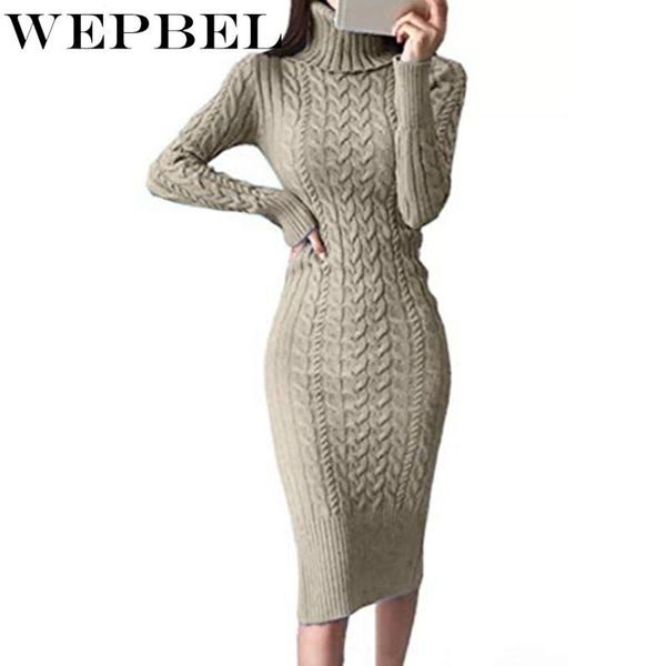 wepbel women autumn winter knitted long pullover sweater dress ladies elegant long sleeve turtleneck slim fit knitwear, White;black
wepbel women autumn winter knitted long pullover sweater dress ladies elegant long sleeve turtleneck slim fit knitwear, White;black