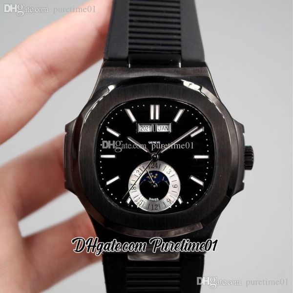 2022 5726 annual calendar moon phase automatic mens watch pvd steel all black textured dial stick markers rubber strap 5 styles super watche, Slivery;brown
2022 5726 annual calendar moon phase automatic mens watch pvd steel all black textured dial stick markers rubber strap 5 styles super watche, Slivery;brown