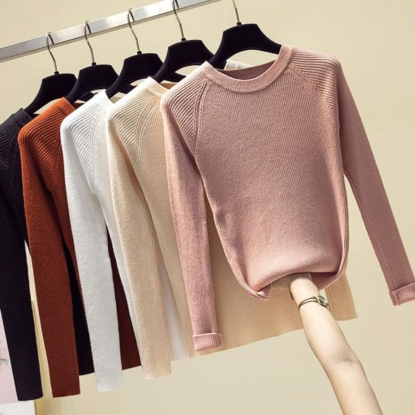 women's sweaters 2021 fashion knitwear korean round neck pullover sweater female short section slim solid color long-sleeved knitting, White;black
women's sweaters 2021 fashion knitwear korean round neck pullover sweater female short section slim solid color long-sleeved knitting, White;black