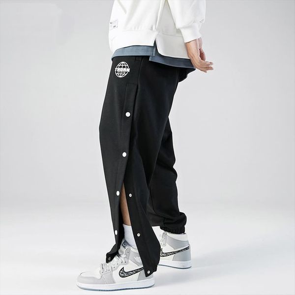 casual loose elastic waist women pant sweatpants hiphop side buttons open outdoor joggers men sport streetwear, Black
casual loose elastic waist women pant sweatpants hiphop side buttons open outdoor joggers men sport streetwear, Black