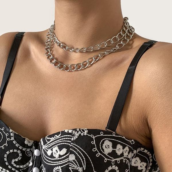 chains trendy minimalism chain necklace women's simple necklaces metal office lady neck, Silver
chains trendy minimalism chain necklace women's simple necklaces metal office lady neck, Silver