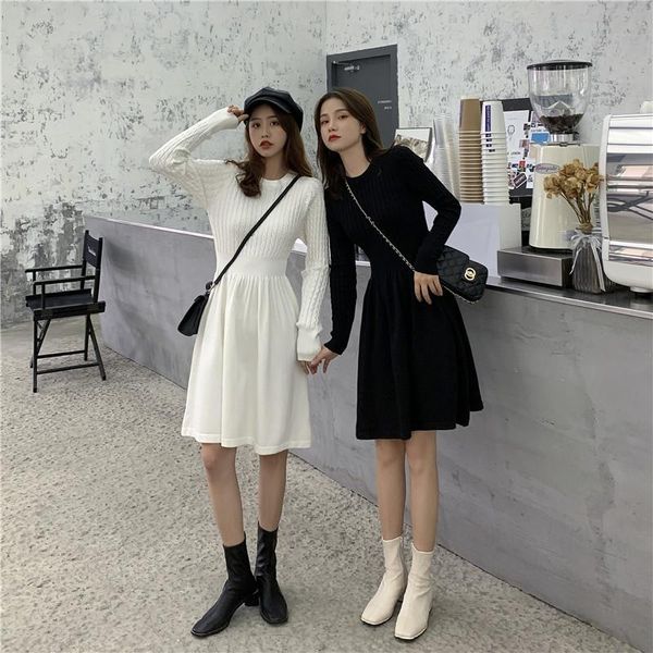 casual dresses women mini sweater korean fashion dress autumn knitted a-line, Black;gray
casual dresses women mini sweater korean fashion dress autumn knitted a-line, Black;gray